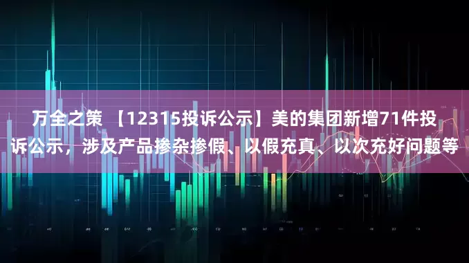 万全之策 【12315投诉公示】美的集团新增71件投诉公示,涉及产品掺杂掺假、以假充真、以次充好问题等